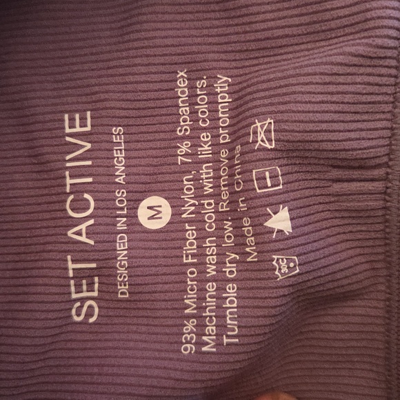 SET Active Light Purple Ribbed Set - Picture 5 of 5